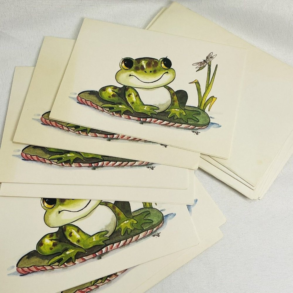 Vintage Thayer Prince Charming Frog Greeting Cards Lot Of 3 Blank Cape Shore